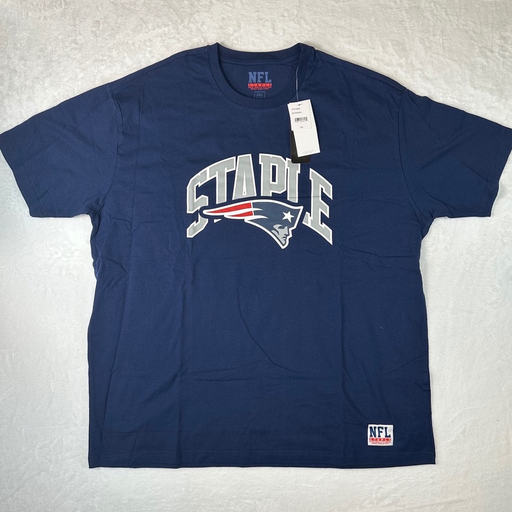 NFL x Staple New England Patriots T-Shirt Navy Blue Mens 2XL NWT